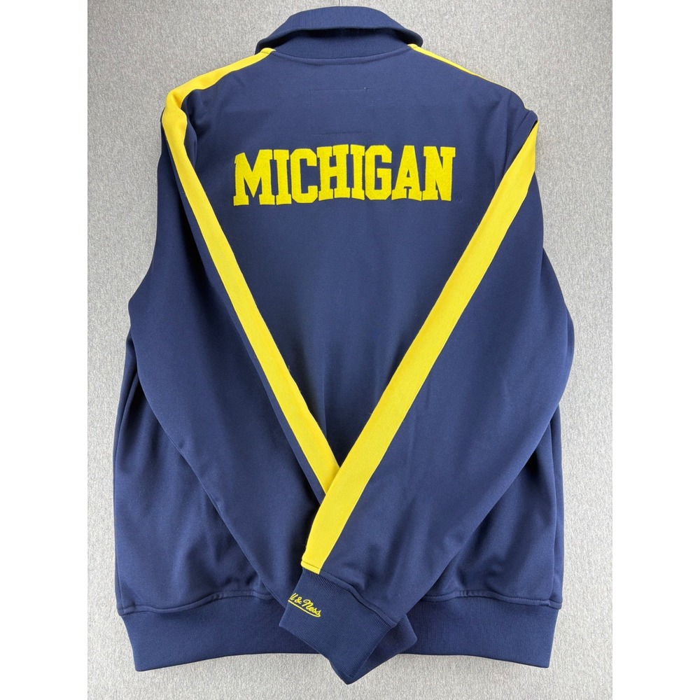 Michigan Wolverines Track Jacket Mens XL‎ Mitchell & Ness College Vault Full Zip - Picture 5 of 15